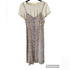 Rewind Dress Womens Medium Floral Cottage Core Modest Church Midi Office Work